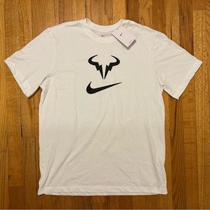 Nike Court Mens DRI FIT Rafa Shirt size L White
